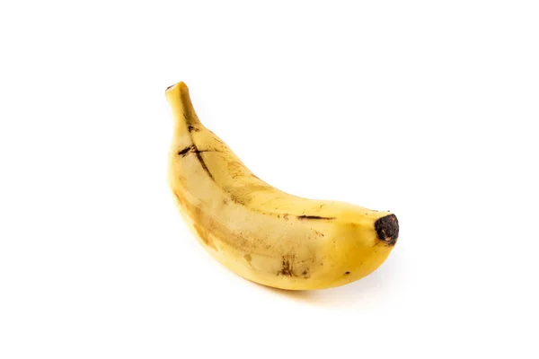 Banana Matura Isolata Sfondo Bianco — Foto Stock