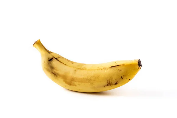 Banana Matura Isolata Sfondo Bianco — Foto Stock