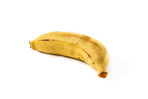 Banana Matura Isolata Sfondo Bianco — Foto Stock