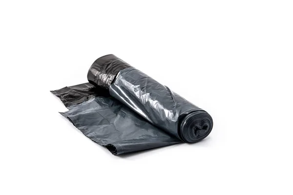 Gray Trash Bag Isolated White Background — Stock Photo, Image