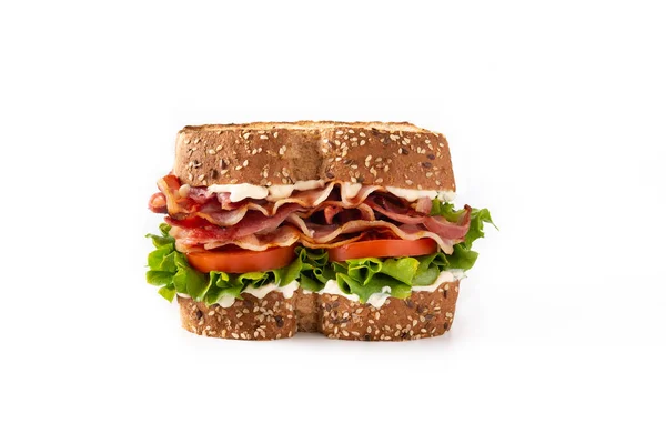 Klassisk Blt Smörgås Isolerad Vit Bakgrund — Stockfoto