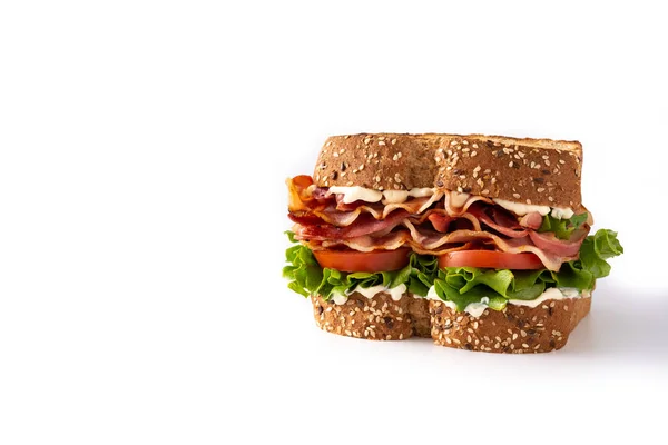 Klassisk Blt Smörgås Isolerad Vit Bakgrund — Stockfoto