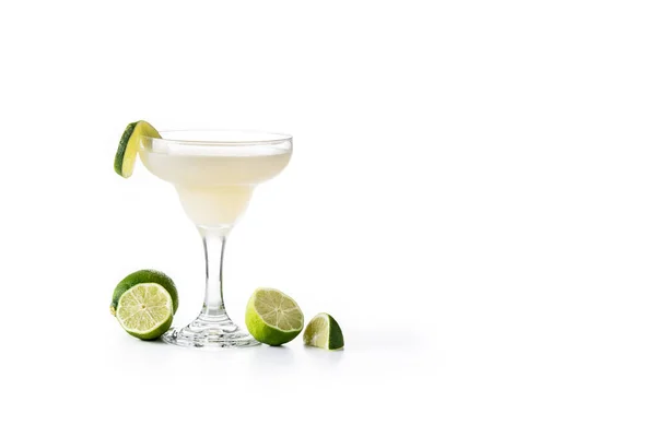 Classic Daiquiri Cocktail Isolated White Background Copy Space — Stock Photo, Image