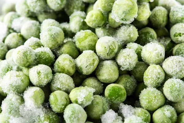 Замороженный Зеленый Горошек Фоне Закрыть — стоковое фото