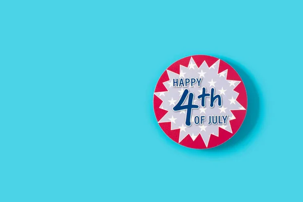 Happy 4Th July Ornament Blue Background Copy Space — Stock Photo, Image