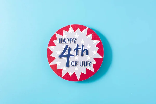 Happy 4Th July Ornament Blue Background — Stock Photo, Image