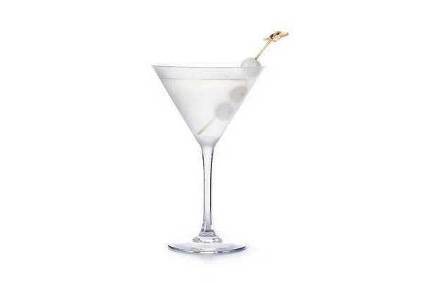 Коктейль Gibson Martini Цибулею Ізольованою Білому Тлі — стокове фото