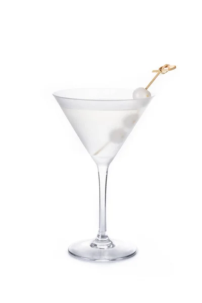 Коктейль Gibson Martini Цибулею Ізольованою Білому Тлі — стокове фото