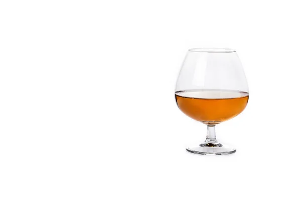 Koniak Lub Napój Whisky Izolowany Białym Tle — Zdjęcie stockowe