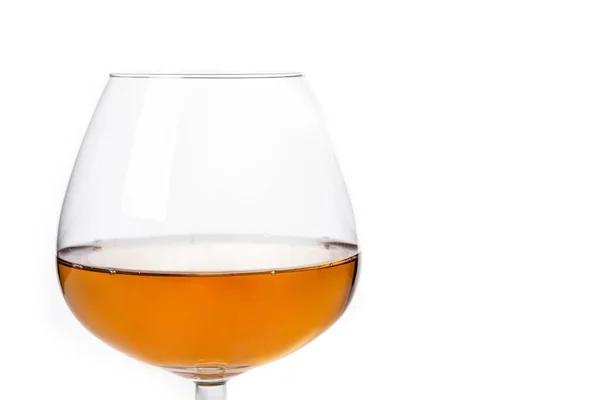 Cognac Whiskey Drank Geïsoleerd Witte Achtergrond — Stockfoto