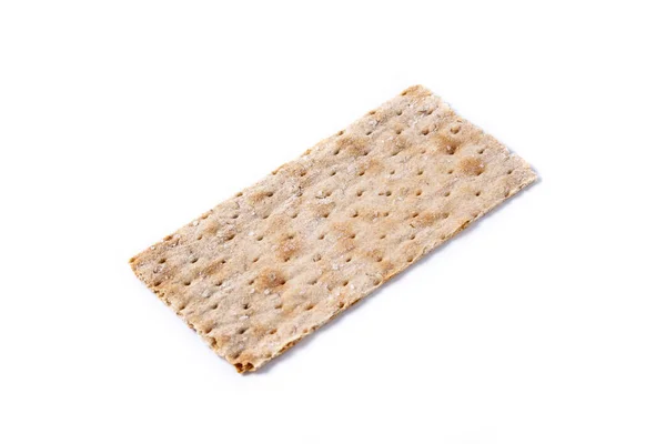 Traditioneel Matzah Brood Geïsoleerd Witte Achtergrond — Stockfoto