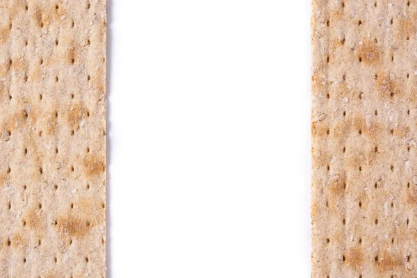 Pão Matzah Tradicional Isolado Fundo Branco Espaço Cópia — Fotografia de Stock