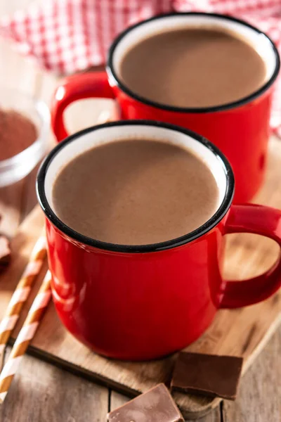 Bebida Tradicional Atol Chocolate Mexicano Mesa Madeira — Fotografia de Stock