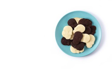 Beyaz arka planda izole edilmiş çikolatalı Meksikalı kafatasları