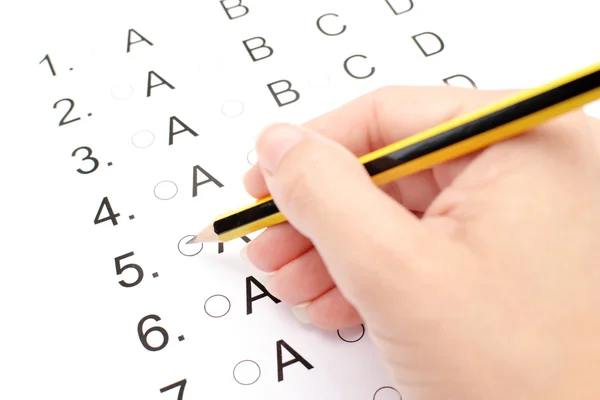 Sınav test listesi — Stok fotoğraf
