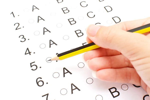 Sınav test listesi — Stok fotoğraf