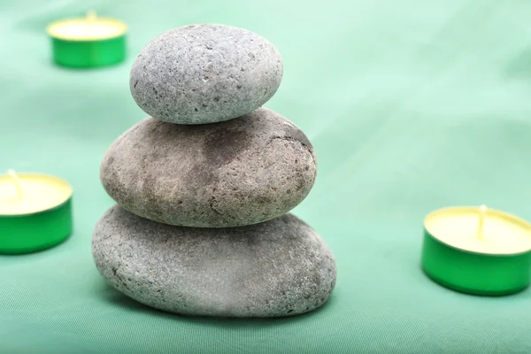 Zen stones and candles — Stock Photo, Image