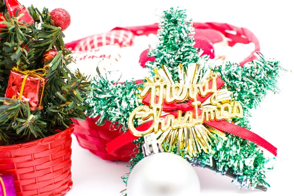 Albero di Natale e decorazioni natalizie — Foto Stock