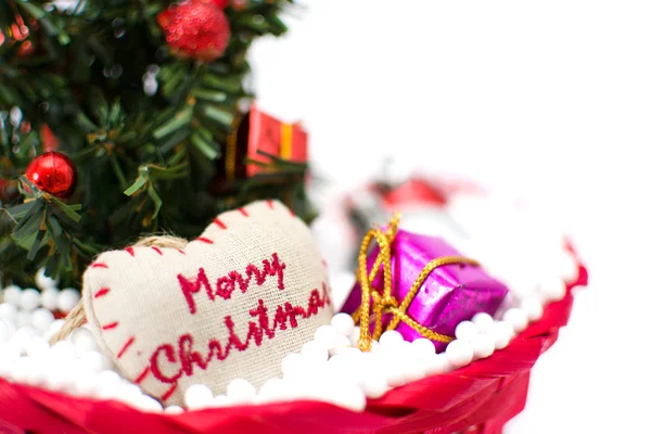 Christmas tree and christmas decoration — Stock Photo, Image