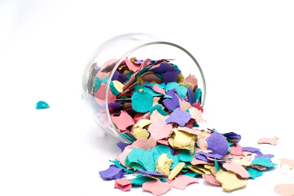 Confetti in een glas — Stockfoto