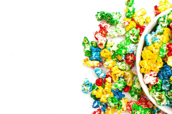 Sweet gekleurde popcorn — Stockfoto