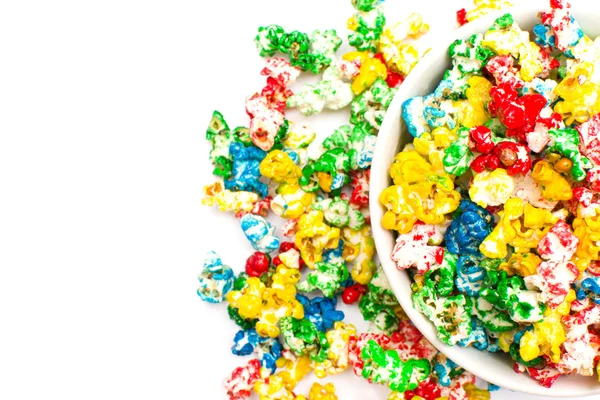 Sweet colored popcorn — Stock Photo, Image