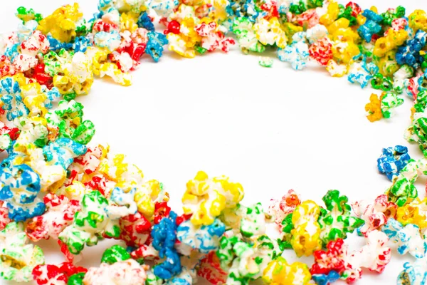 Gekleurde popcorn — Stockfoto