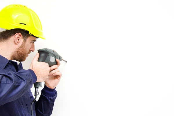 Man drilling — Stock Photo, Image