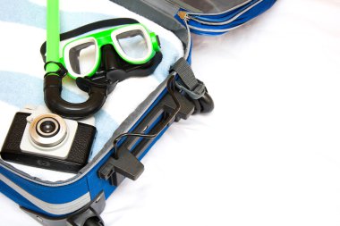 Yaz için bavul bir paketleme