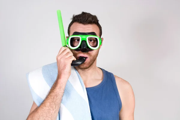 Snorkel man — Stockfoto