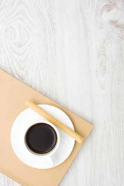 Coffee and wafer — Stock Photo, Image