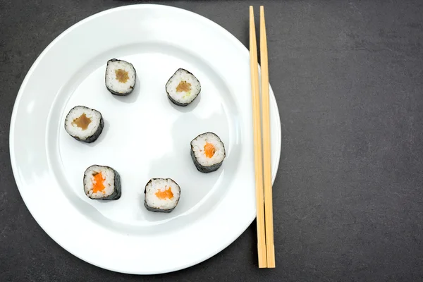 Salmon and caviar rolls — Stock Photo, Image