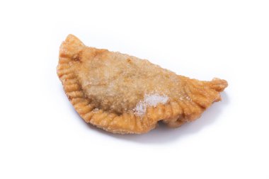 Beyaz arkaplanda kabak empanadilla izole