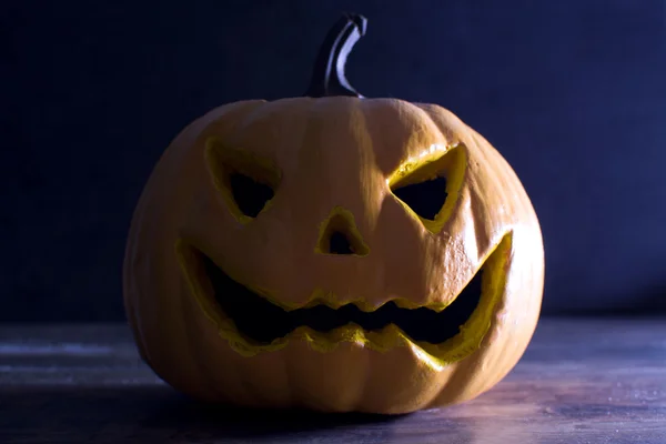 Halloween tök fekete háttér — Stock Fotó