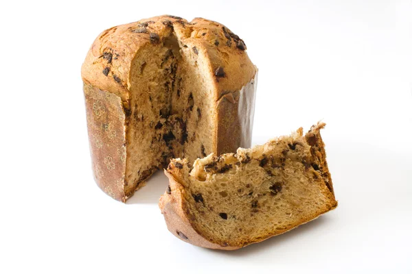 Panettone com chocolate — Fotografia de Stock