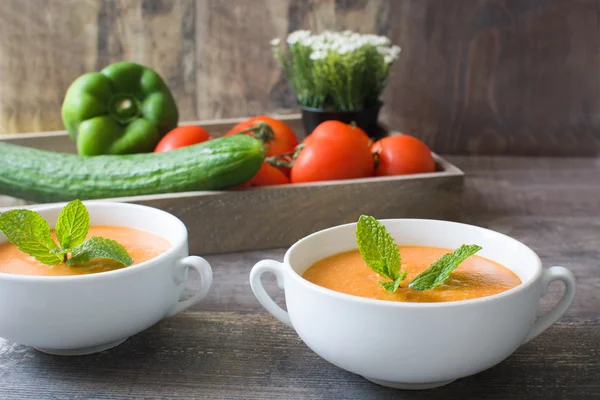 Σούπα γκασπάτσο ντομάτας — Φωτογραφία Αρχείου
