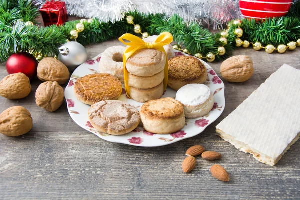 Shortbread de Navidad en madera —  Fotos de Stock