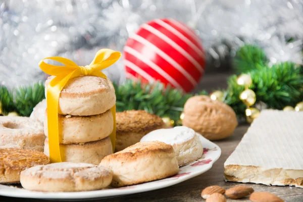 Shortbread de Navidad en madera —  Fotos de Stock