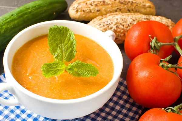 Tomat gazpacho soppa — Stockfoto