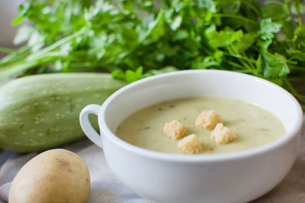 Hintergrund der Zucchini-Suppe — Stockfoto