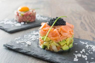 Biftek tartar ve Somon tartar