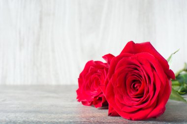 ahşap üzerine gül