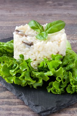 mantarlı risotto