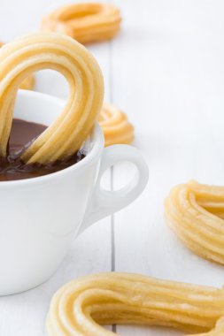 churros sıcak çikolata