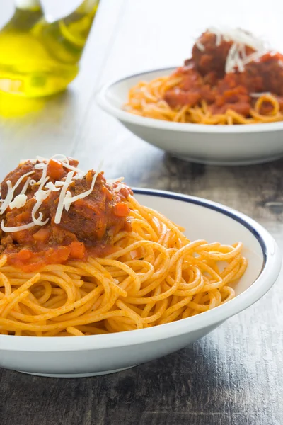 Espaguetis con albóndigas — Foto de Stock