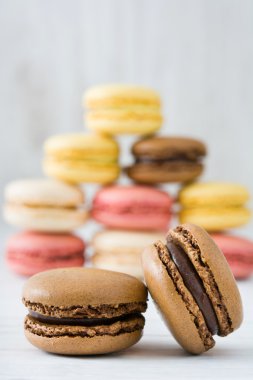 renkli macarons vintage