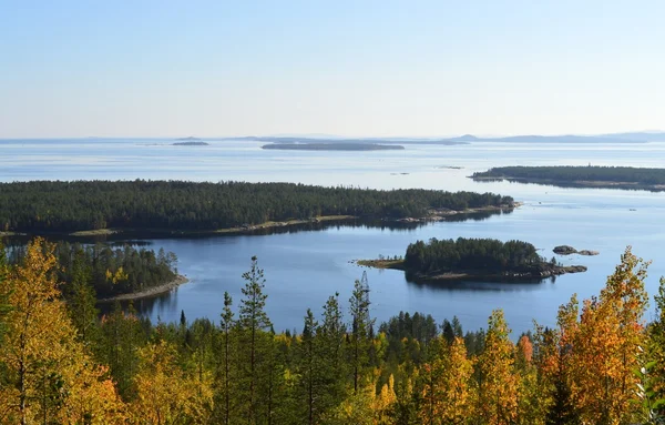 Autumn.White sea.islands. — Stock fotografie