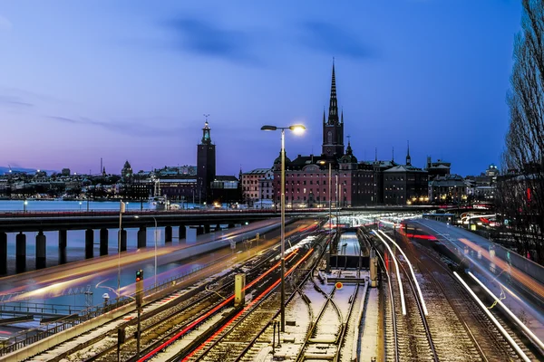 Вид на Старе місто Гамла Стан у Stockholm.Sweden. — стокове фото