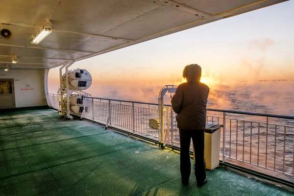 Güverte görünümünden ferry şirketinin "Tallink" Romantica"" — Stok fotoğraf