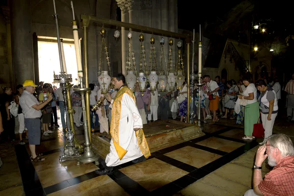 Adoración de la Iglesia en la Iglesia del Santo sepulcro. Jerusalén. Isr —  Fotos de Stock